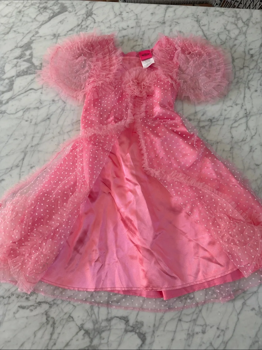 Girl's Wicked Glinda Dress Sz 4-6Y cosplay Halloween Costume